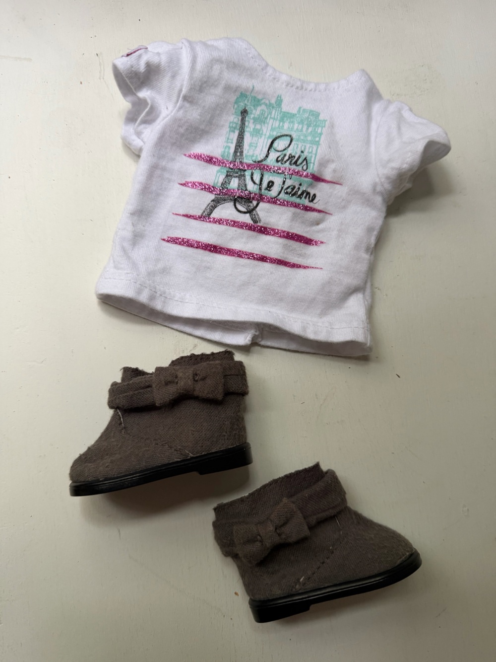 American Girl Grace t-shirt and shoes no skirt